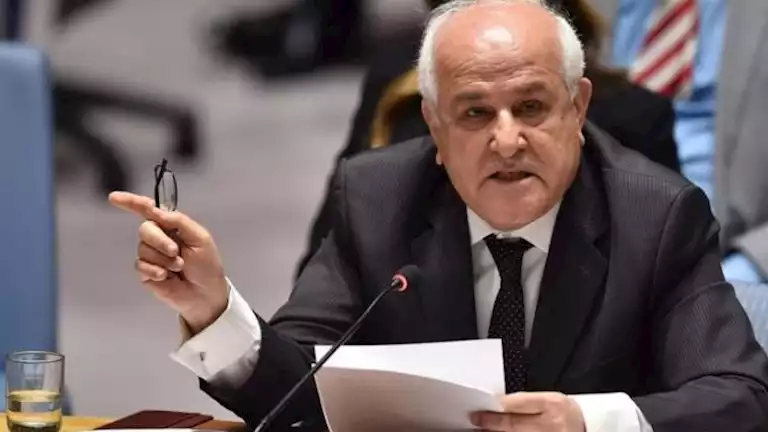 السداد | مندوب فلسطين بالأمم المتحدة: لا شيء يبرر العقاب الجماعي لأكثر من مليوني شخص في غزة