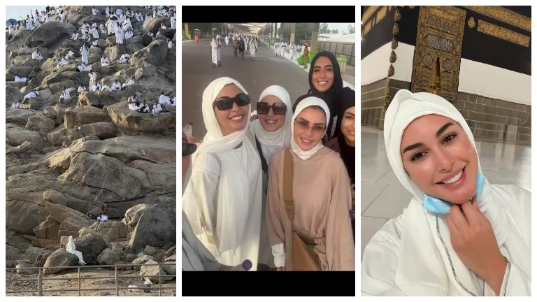 السداد | ياسمين صبري تؤدي مناسك الحج مع الأصدقاء في أحدث ظهور