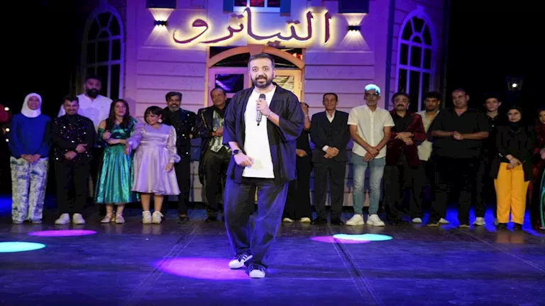 السداد | 10 صور لـ نجوم الفن يشاهدون مسرحية التياترو على مسرح السلام