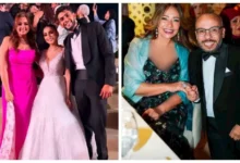السداد | 22 صورة لـ ليلى علوي وبشرى ونجوم الفن في حفل زفاف نجل سيد رجب