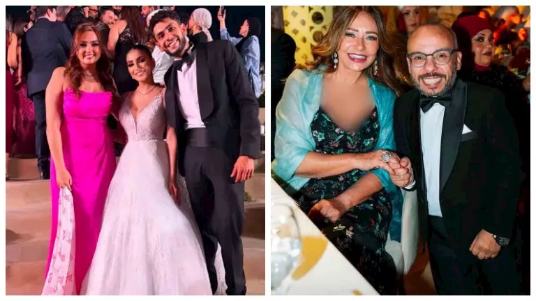 السداد | 22 صورة لـ ليلى علوي وبشرى ونجوم الفن في حفل زفاف نجل سيد رجب