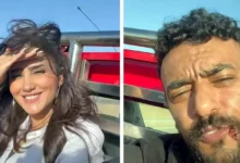 السداد | أحمد العوضي ينشر فيديو يجمعه بـ مي عمر من كواليس فيلم شمشون ودليلة