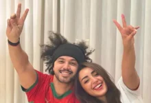 السداد | بالصور.. عبد الفتاح الجريني وزوجته يدعمان المغرب أمام البرازيل في المونديال