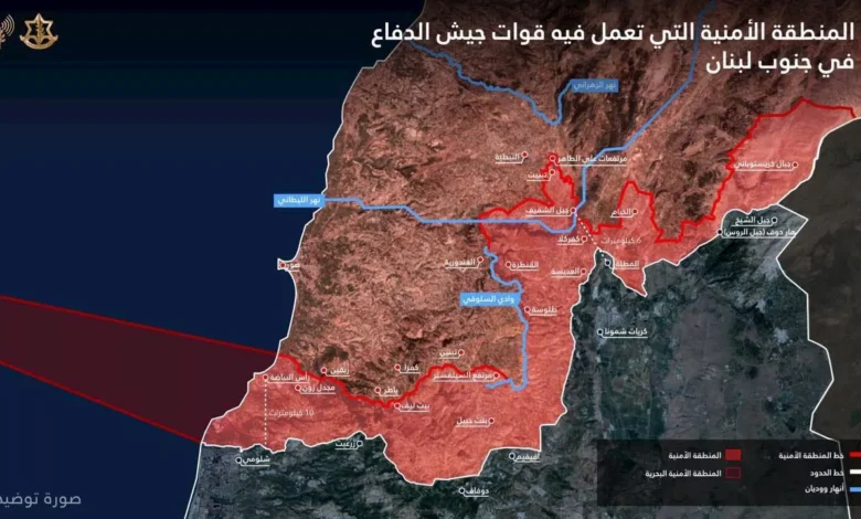 السداد | بعد رفضها الانسحاب.. إسرائيل تنشر خريطة جديدة لتوسع انتشاره في جنوب لبنان