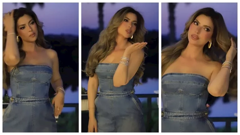 السداد | بـ"جمبسوت جريء".. 10 صور لـ إطلالة ميرنا جميل في عرض فيلم الكراش