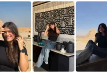 السداد | ديانا هشام تخطف الأنظار في أحدث ظهور أمام الأهرامات