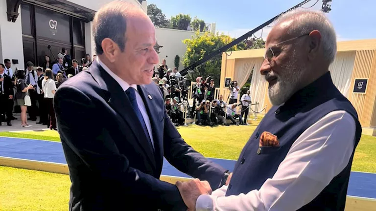 السداد | رئيس وزراء الهند ينشر صورة مع الرئيس السيسي خلال قمة مجموعة السبع في فرنسا