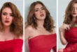السداد | رحمة حسن تخطف الأنظار بفستان أحمر ناري في أحدث جلسة تصوير