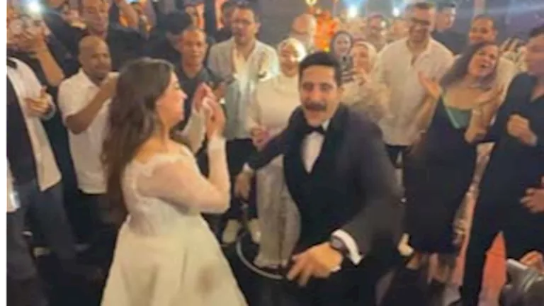 السداد | مصطفى منصور وهايدي رفعت يرقصان في حفل زفافهما.. شاهد الصور