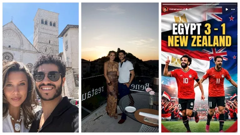 السداد | مينا مسعود يشارك جمهوره الاحتفال بفوز منتخب مصر في كأس العالم 2026 (صور)