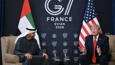 السداد | هل يستطيع أحد أن يسمع صوتك؟.. ترامب ممازحًا الرئيس الإماراتي خلال قمة فرنسا