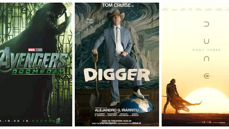 أبرز الأفلام المنتظرة في دور السينما حتى نهاية 2026 تشمل "Avengers: Doomsday" و"Digger"