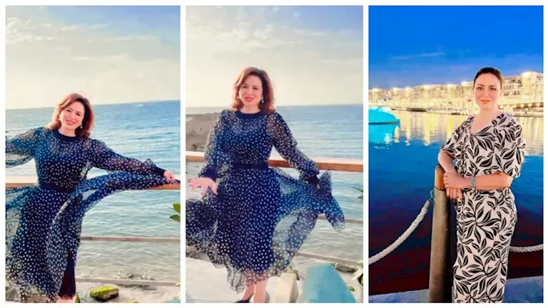 إلهام شاهين تستعرض إطلالاتها الصيفية في الساحل الشمالي وتشارك جمهورها بأحدث صورها