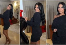 جوري بكر تتألق بفستان سهرة أسود لامع في أحدث إطلالاتها على إنستجرام