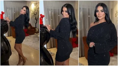 جوري بكر تتألق بفستان سهرة أسود لامع في أحدث إطلالاتها على إنستجرام