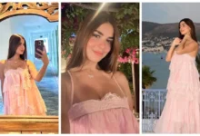 رانيا منصور تتألق بفستان وردي طويل وتشارك صورًا جديدة عبر إنستجرام
