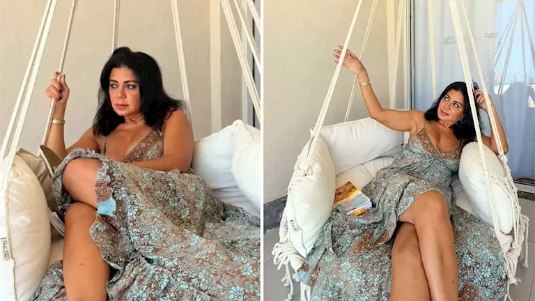 رانيا يوسف تتألق بفستان جريء على المرجيحة وتشارك صورها عبر إنستجرام