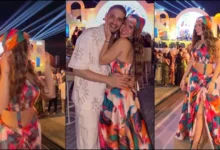 رنا رئيس تتألق بإطلالة جريئة برفقة زوجها في حفل منصة "شاهد - ام بي سي"