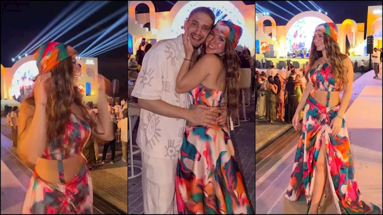 رنا رئيس تتألق بإطلالة جريئة برفقة زوجها في حفل منصة "شاهد - ام بي سي"