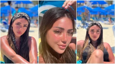 سارة سلامة تتألق بفستان صيفي خلال عطلتها على شاطئ البحر وتشارك تفاصيل مسلسلها الجديد "نقطة سوداء"