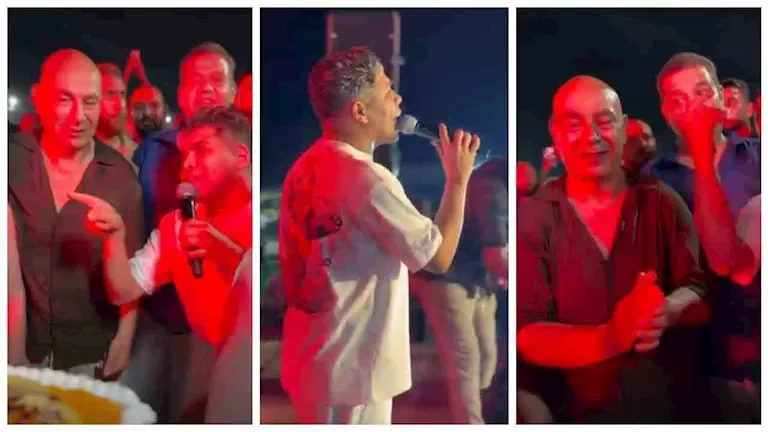 عمر كمال يحتفل بعيد ميلاد حسام حسن ويغني له في كواليس الحفل