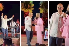 عمرو أديب يرقص مع أحمد سعد ويشارك في مزاحه خلال حفله بالساحل الشمالي