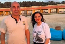 غادة رجب تنشر صورة مع حسام حسن وتصفه بـ "فخر الصناعة المصرية"