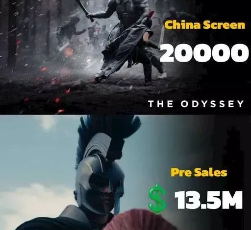 فيلم "The Odyssey" يبدأ عرضه في دور السينما الصينية ويحقق 13.5 مليون دولار في مبيعات التذاكر