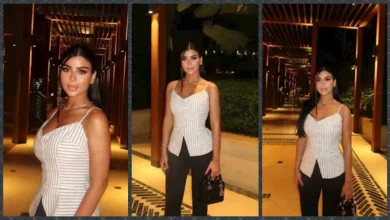 كارولين عزمي تتألق بإطلالة أنيقة بالأبيض والأسود في أحدث جلسة تصوير