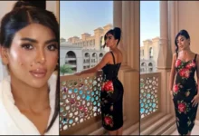 كارولين عزمي تتألق بفستان مزين بالورود في العرض الخاص لفيلم "محمود التاني"