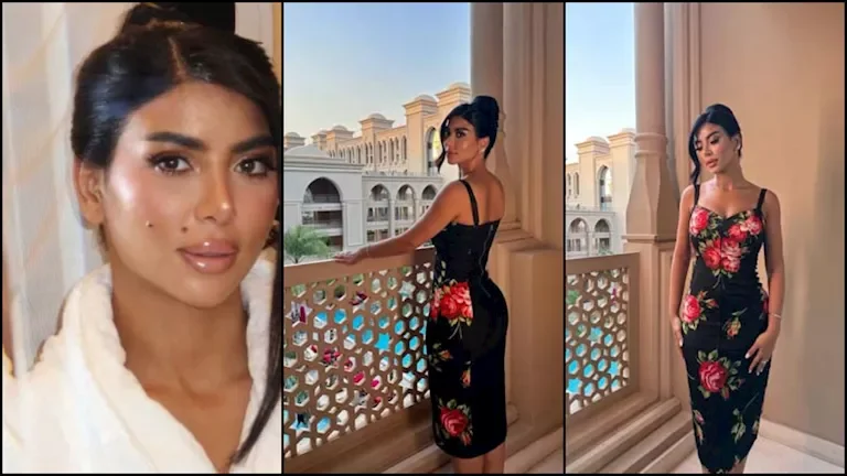 كارولين عزمي تتألق بفستان مزين بالورود في العرض الخاص لفيلم "محمود التاني"