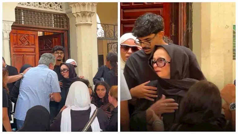 نجلاء فتحي في حالة انهيار خلال وداع ابنتها ياسمين في جنازتها