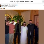 تركي آل الشيخ ينشر صورة مع كريم عبدالعزيز وعصام عمر ويشير إلى عام 2027
