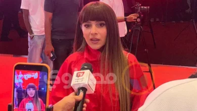 جميلة عوض وزوجها أحمد حافظ يحضران العرض الخاص لفيلم "ريد فلاج" في مول مصر