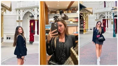 سارة سلامة تتألق في ديزني لاند بفستان أنيق وتشارك صورها مع الجمهور