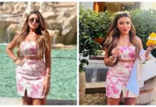 سارة سلامة تستعرض إطلالتها الصيفية في شوارع روما أمام نافورة تريفي