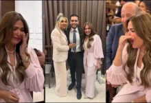 صابرين تبكي فرحًا في عقد قران نجلها نور بحضور والدتها وعدد من الأصدقاء