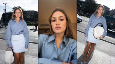 كنزي دياب تتألق بإطلالة كاجوال في عرض أزياء بميلانو