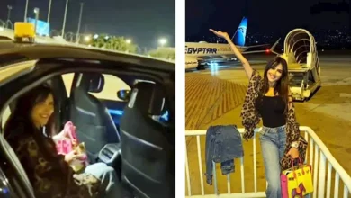 مي عمر تصل بيروت استعداداً لحضور حفل الموريكس دور اليوم