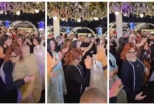 نبيلة عبيد تستعيد رقصة "سونيا سليم" في حفل زفاف شقيق مدير أعمالها