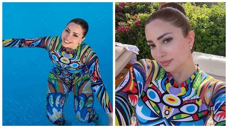 نسرين طافش تتألق في حمام السباحة بملابس أنيقة وتنشر صوراً جديدة على إنستجرام