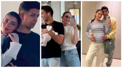 هشام جمال يحتفل بعيد ميلاد زوجته ليلى زاهر ويظهر ملامح ابنتهما إيلا لأول مرة