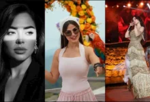 هيفاء وهبي تتألق بفستان ذهبي في حفل مهرجان قرطاج بتونس