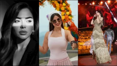 هيفاء وهبي تتألق بفستان ذهبي في حفل مهرجان قرطاج بتونس
