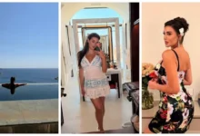 ياسمين صبري تستمتع بأجواء الصيف في اليونان وتشارك صوراً جديدة من حمام السباحة