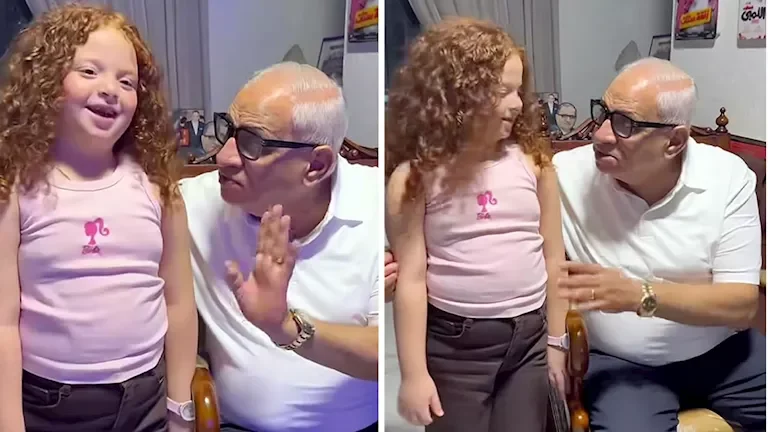 أحمد السبكي يقدم نصائح للطفلة كوشي قبل مشاركتها في فيلم "ملك الغابة"