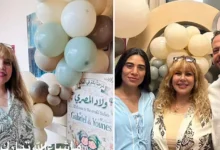 أحمد المصري يستقبل توأمه جبريل ويونس ووالدته منى إش إش تحتفل بالحدث