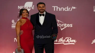 أحمد صلاح السعدني وزوجته ميرنا الهلباوي في أول ظهور رسمي بمهرجان الجونة السينمائي