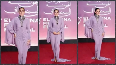 أمينة خليل تتألق بفستان من فالنتينو بسعر 549 ألف جنيه في مهرجان الجونة السينمائي