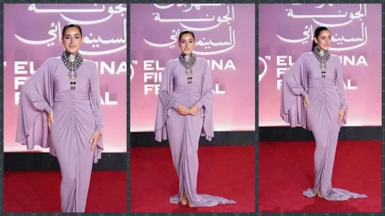 أمينة خليل تتألق بفستان من فالنتينو بسعر 549 ألف جنيه في مهرجان الجونة السينمائي